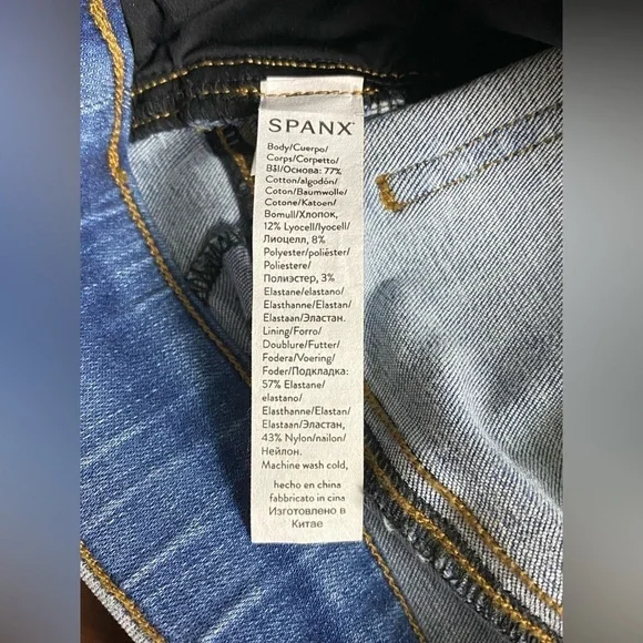 Spanx Ankle Skinny Pull On Jeans In Light Vintage Wash - Size Small Petite - New - Picture 9 of 12